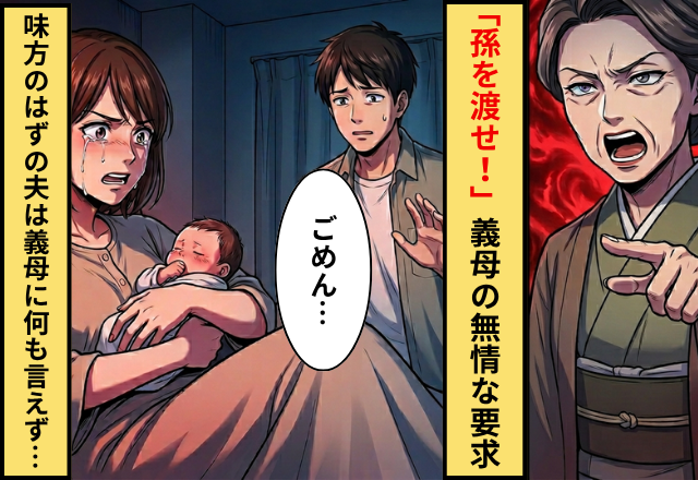 出産直後…「孫を渡せ！」絶縁状態の義母が襲来！すると⇒「ごめん…」夫が一枚かんでいた！？