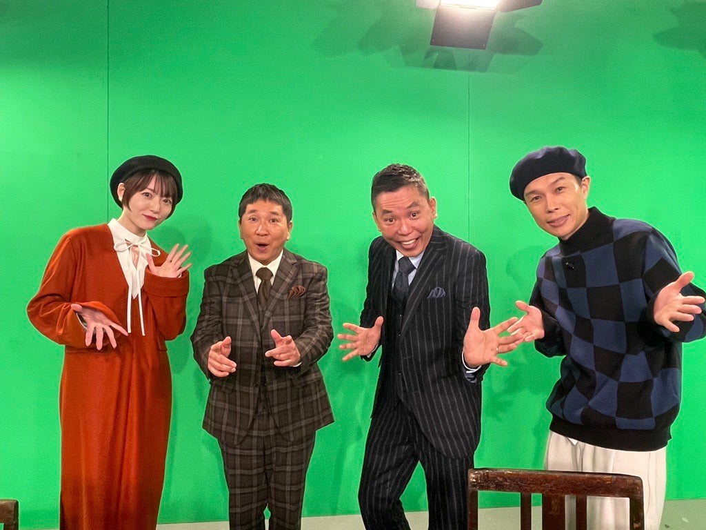 花澤香菜、田中裕二、太田光、岩井勇気（C）テレビ朝日