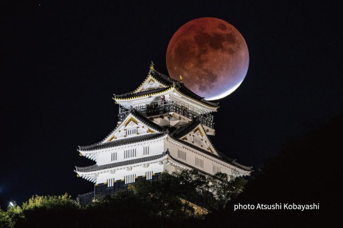 満月を背にした堂々たる佇まい／photo Atsushi Kobayashi