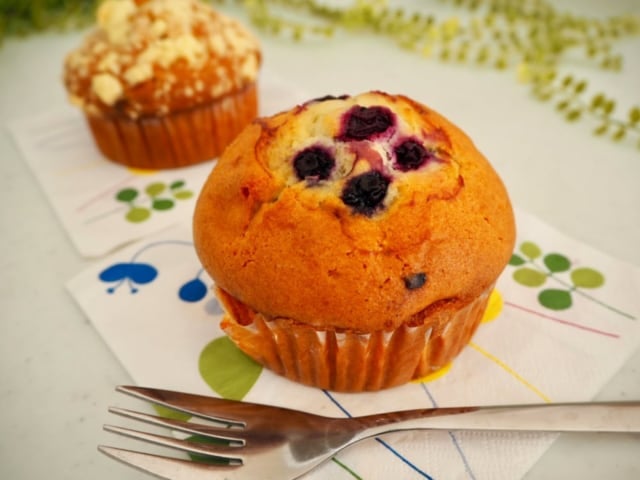 コストコマフィンのブルーベリー味アップ