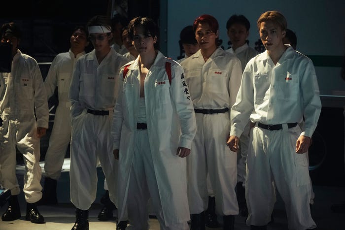 山中柔太朗、豆原一成、井上想良、池崎理人(C)田中宏・少年画報社/映画「BADBOYS」製作委員会