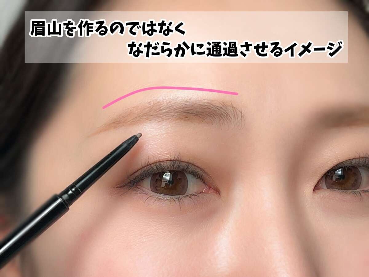 眉山を作るのではなくなだらかにカーブさせる