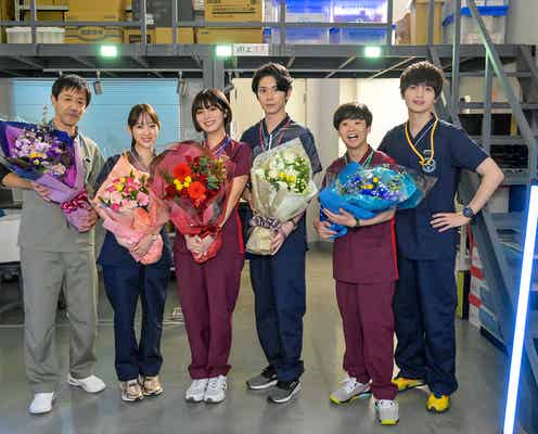 池田エライザら、キスマイ玉森裕太に見守られクランクアップ 矢本悠馬「玉ちゃんの疲れ方を見てわかると思うんですけど…」<祈りのカルテ 研修医の謎解き診察記録>