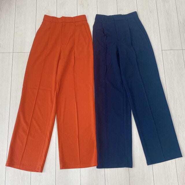 GU カットソースラックス GU カットソースラックス オレンジ ネイビー