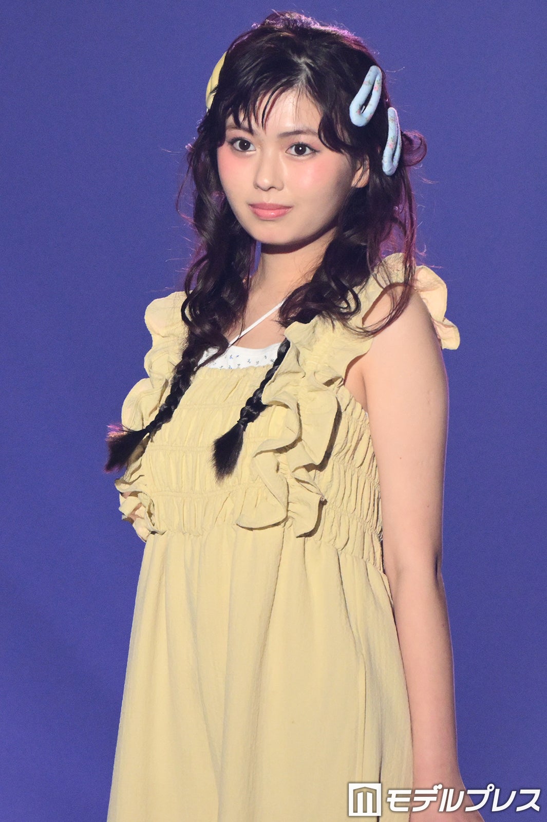 「今日好き」おひなさま（長浜広奈）、三つ編みヘアで雰囲気チャンジ ノースリーブワンピでガーリーコーデ【TGC松山2026】