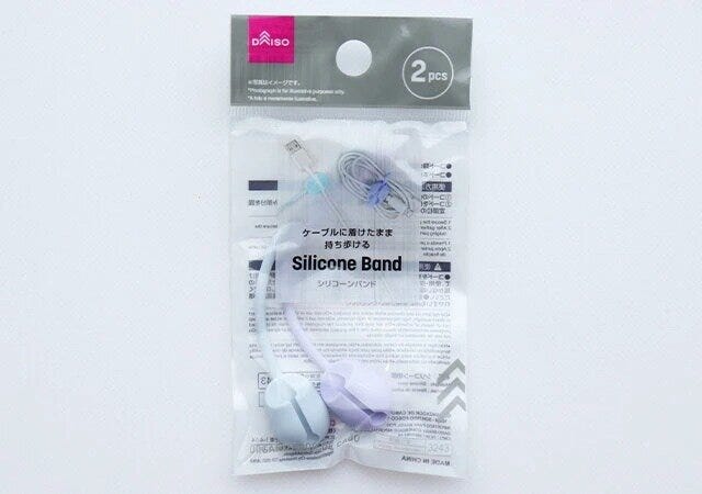 ダイソー シリコーンバンド(100mm、くすみアソート1) ダイソーのシリコーンバンド(100mm、くすみアソート1)のパッケージ