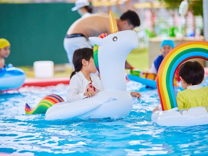 可愛い浮輪もあります。小さい子も安心して遊べます