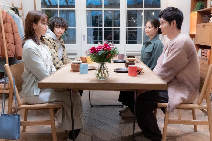 (左から)多部未華子、神尾楓珠、今田美桜、松下洸平(C)フジテレビ