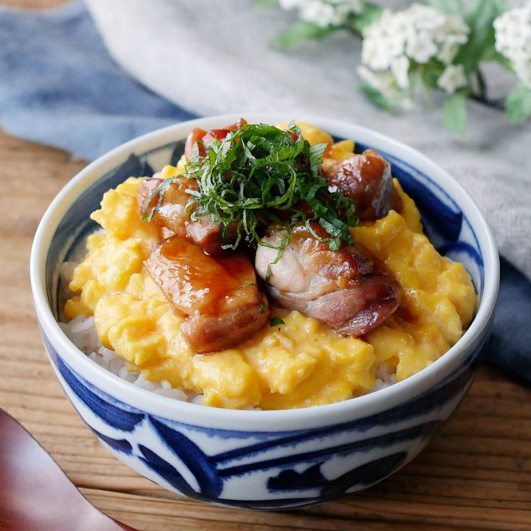 レンジでふわとろ!鶏照り親子丼