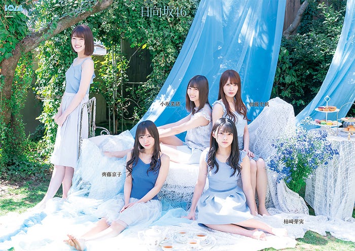 (後列左から)佐々木美玲、小坂菜緒、加藤史帆(前列左から)齊藤京子、柿崎芽実(画像提供:学研プラス)