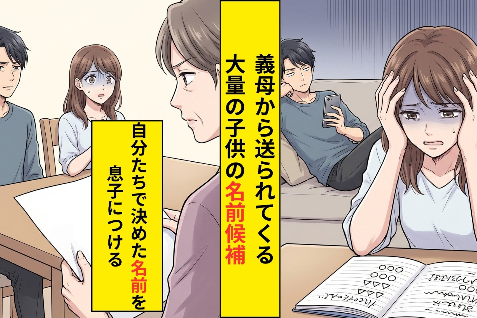 「孫の名前は私が決める」と張り切る義母→夫が見せた紙に義母が固まった