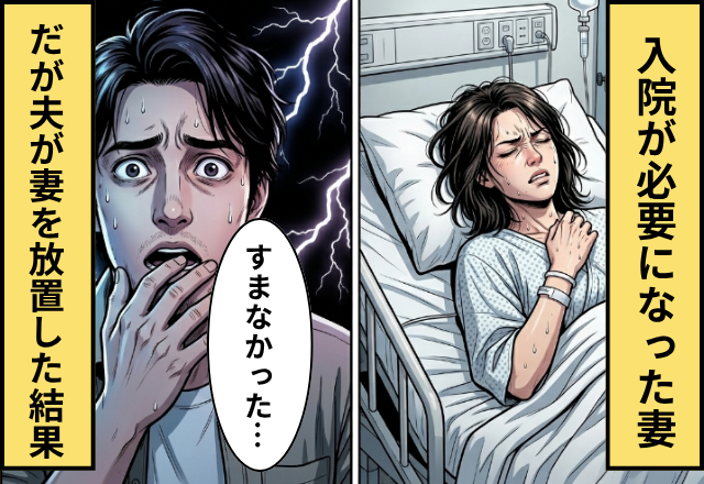 入院が必要な妻を放置して飲みに行く夫！？だが翌日”覚醒”した妻の【衝撃行動】に⇒夫「すまなかった」