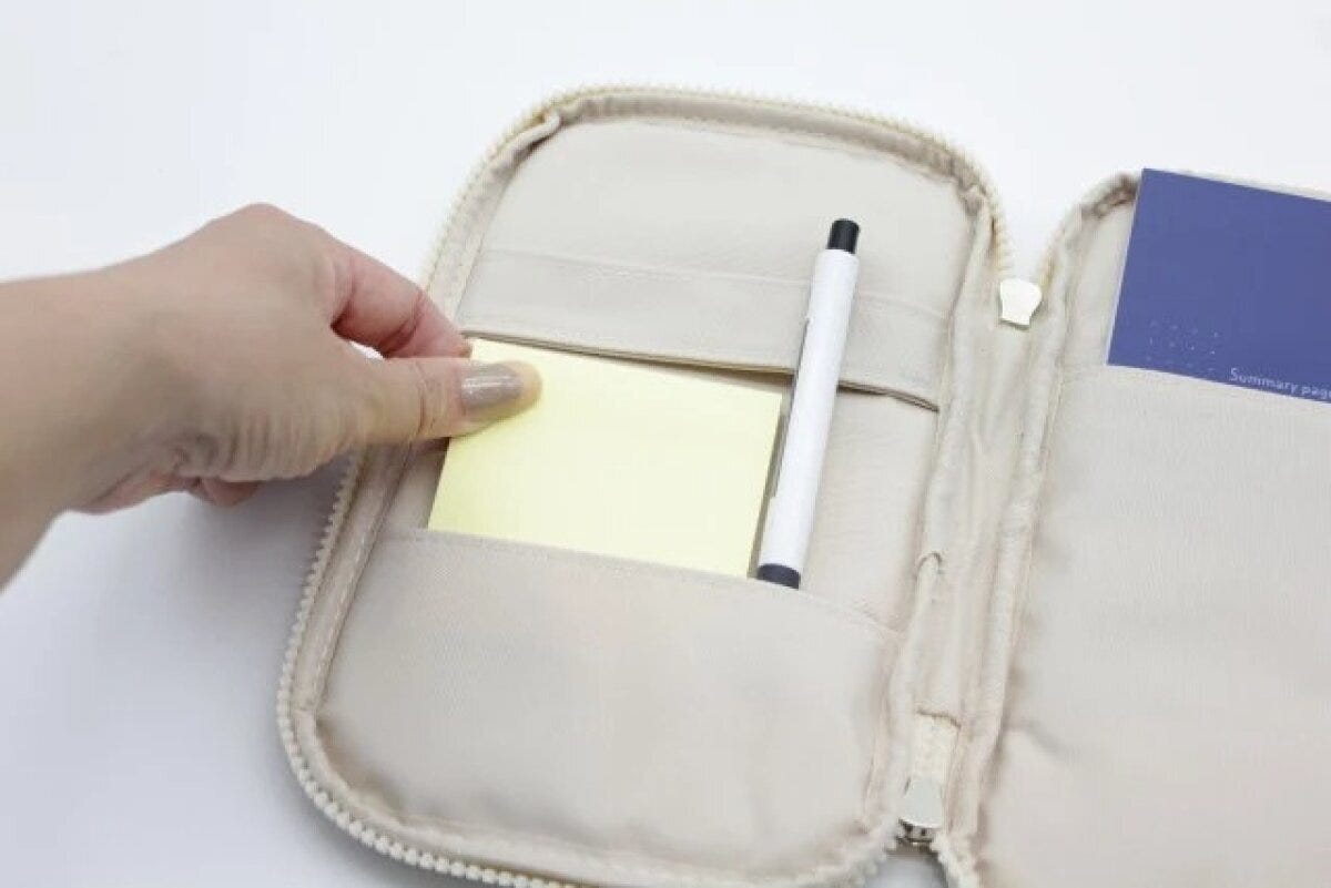 ダイソー ペンケース(ペンホルダー付、2ポケット) 使用例 ダイソー ペンケース(ペンホルダー付、2ポケット) 使用例