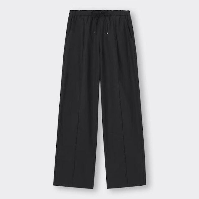 GU　ボトムス　リネンブレンドプルオンパンツ
