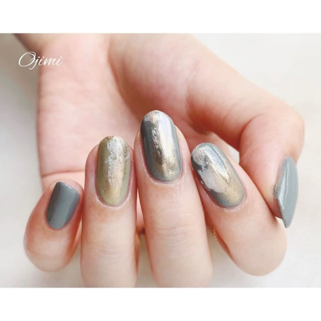 paネイルを使った秋のニュアンスネイル