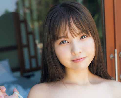 NMB48本郷柚巴、透き通る色白バスト披露 アイドルとして最後の「ヤンマガ」巻頭グラビア