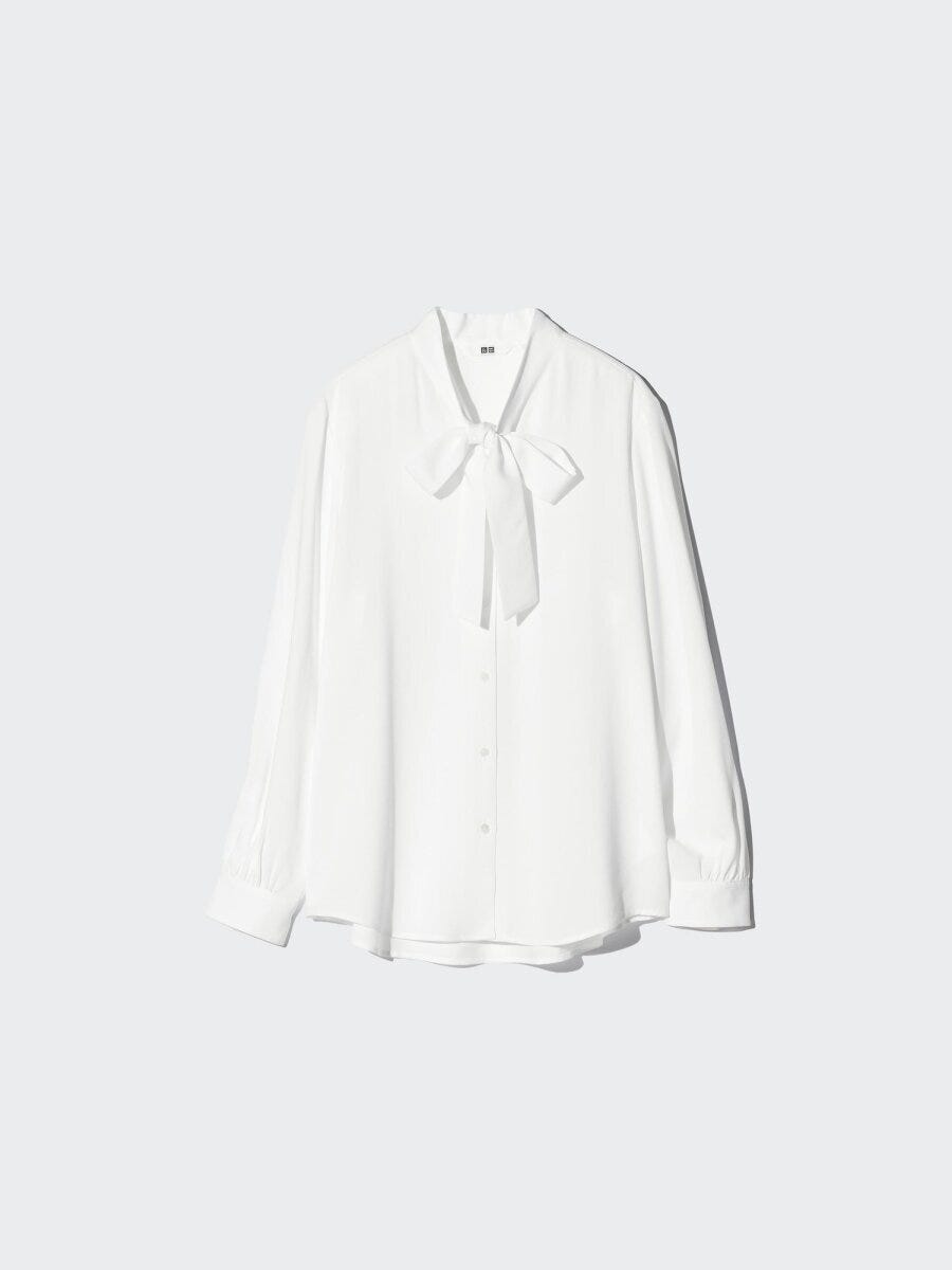 2026ユニクロ1月新作レーヨンボウタイブラウス