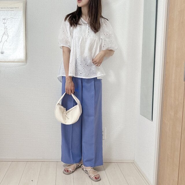 ローウエストバギーパンツ　チュニック　コーデ