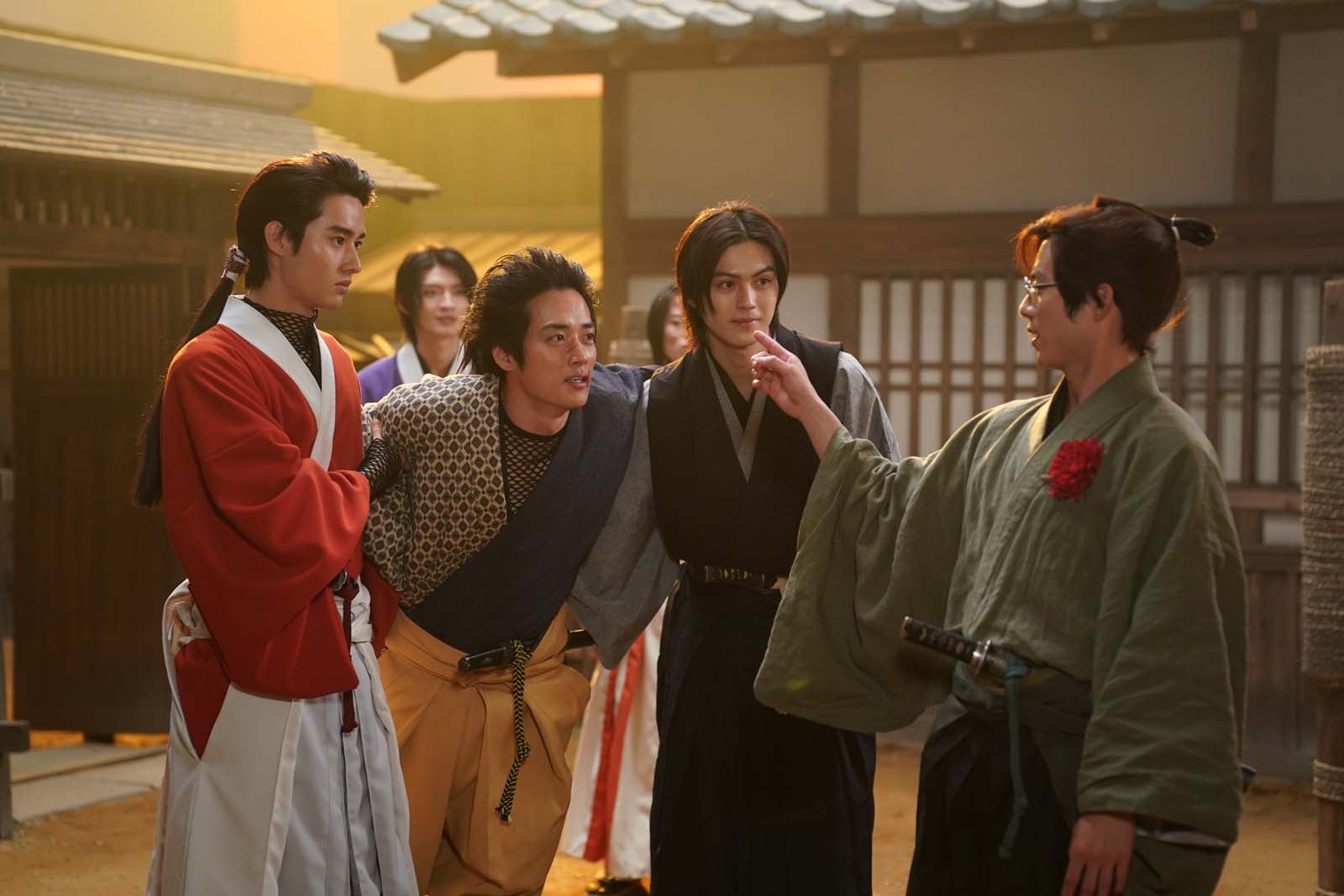 （左から）藤岡真威人、羽谷勝太、簡秀吉ら「君とゆきて咲く～新選組青春録～」第4話より（C）テレビ朝日