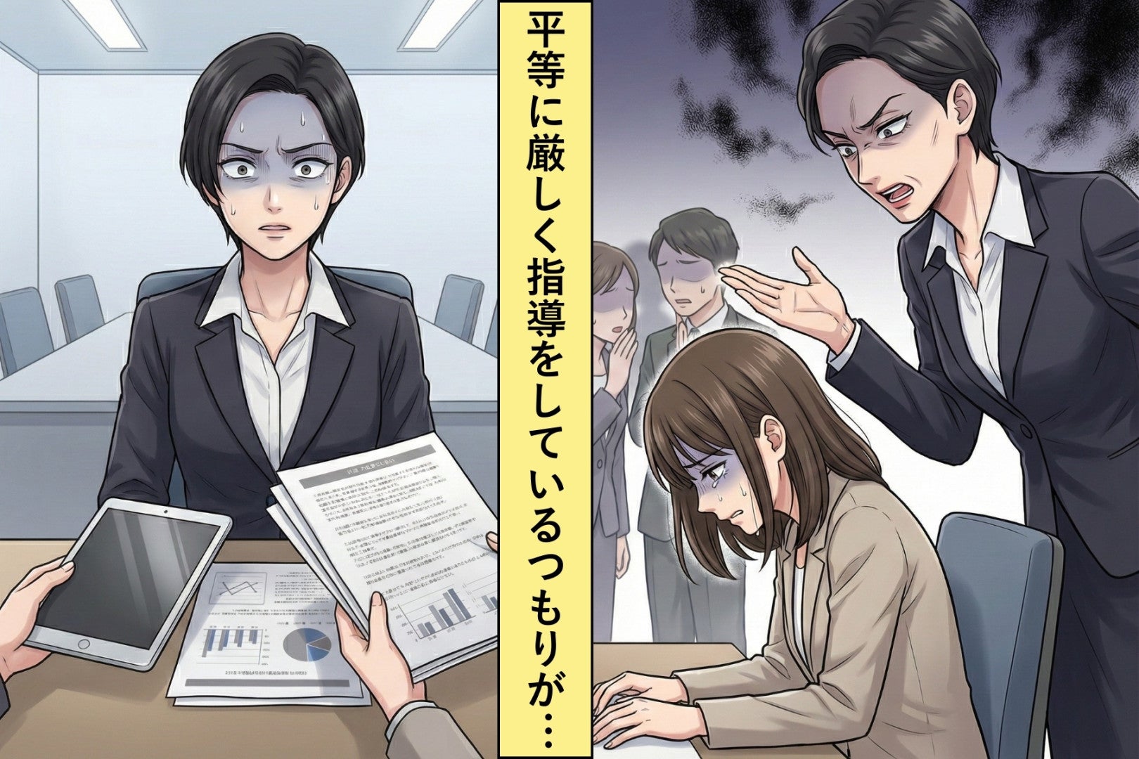 部下に厳しくあたっていた私⇒ある日、人事から呼び出しを受けて...