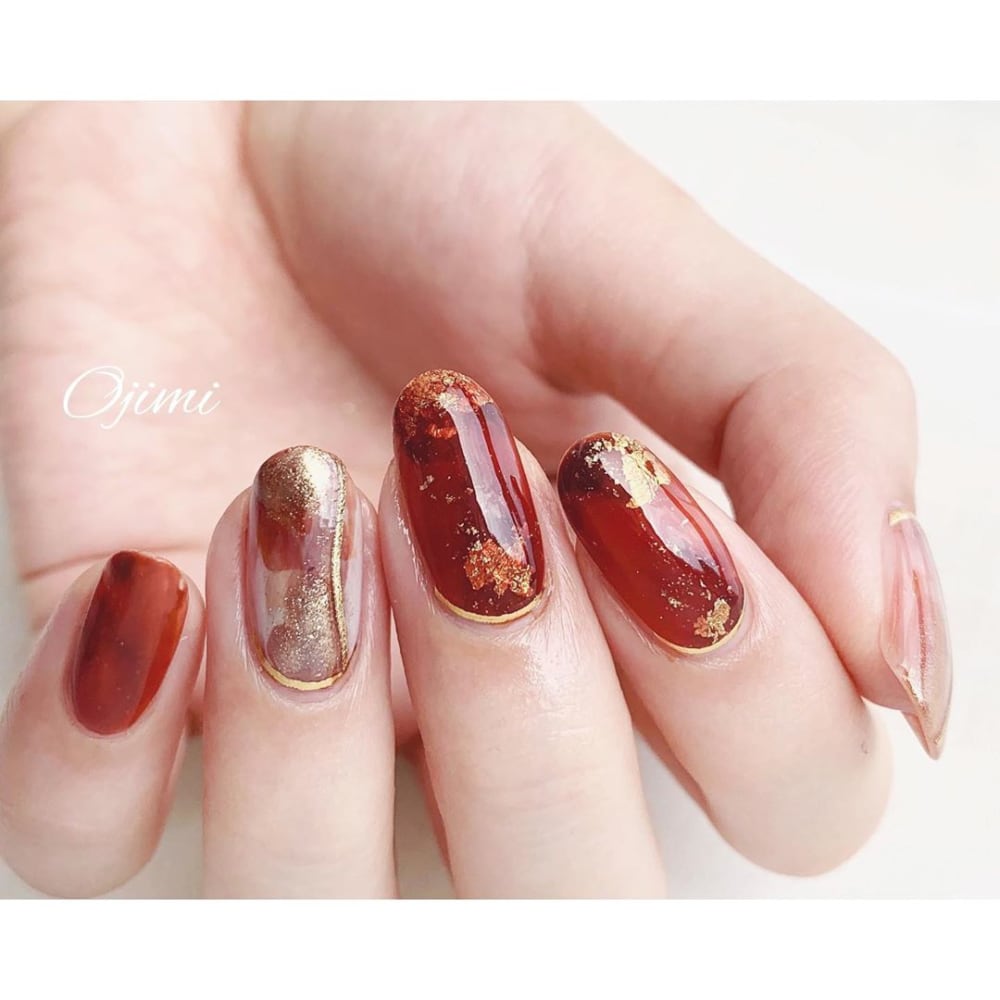 和洋折衷べっこうネイル