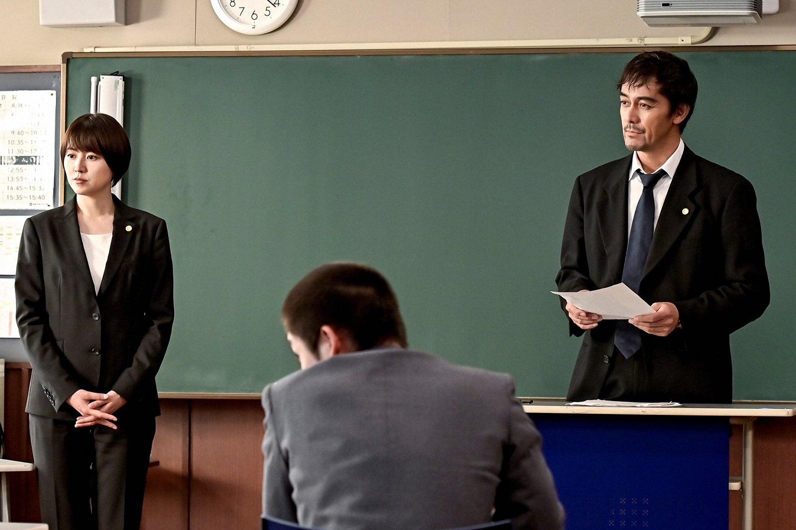 長澤まさみ、細田佳央太、阿部寛「ドラゴン桜」第6話より（C）TBS