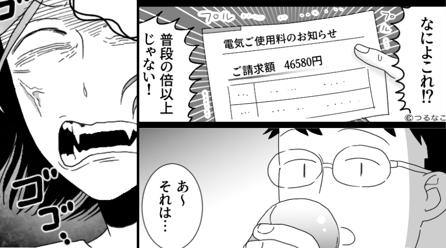 節約してるのに【電気代が倍】に！？しかし「あ～それは…」⇒夫の言葉に、妻が血相を変え大激怒したワケ
