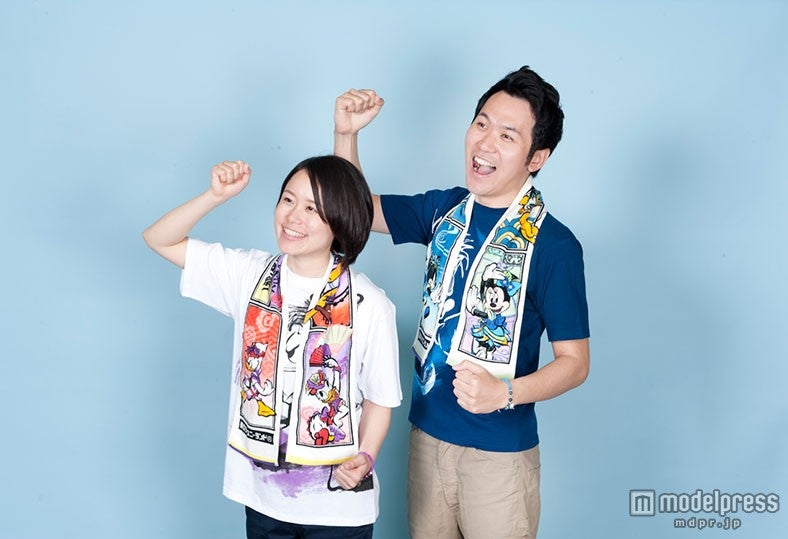 ロングタオル着用例（C）Disney