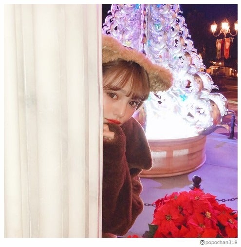 ちぃぽぽ×ダッフィー、ひょっこりショット公開「可愛すぎる」「天使…」と絶賛の声