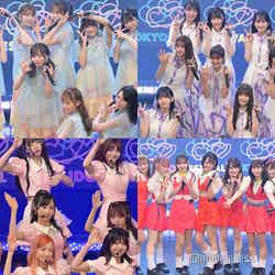 （上段左から時計回りに）日向坂46、乃木坂46、＝LOVE、AKB48（C）モデルプレス