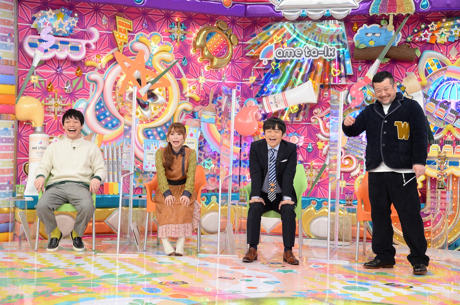 （左から）川島明、中川翔子、バカリズム、ケンドーコバヤシ （C）テレビ朝日