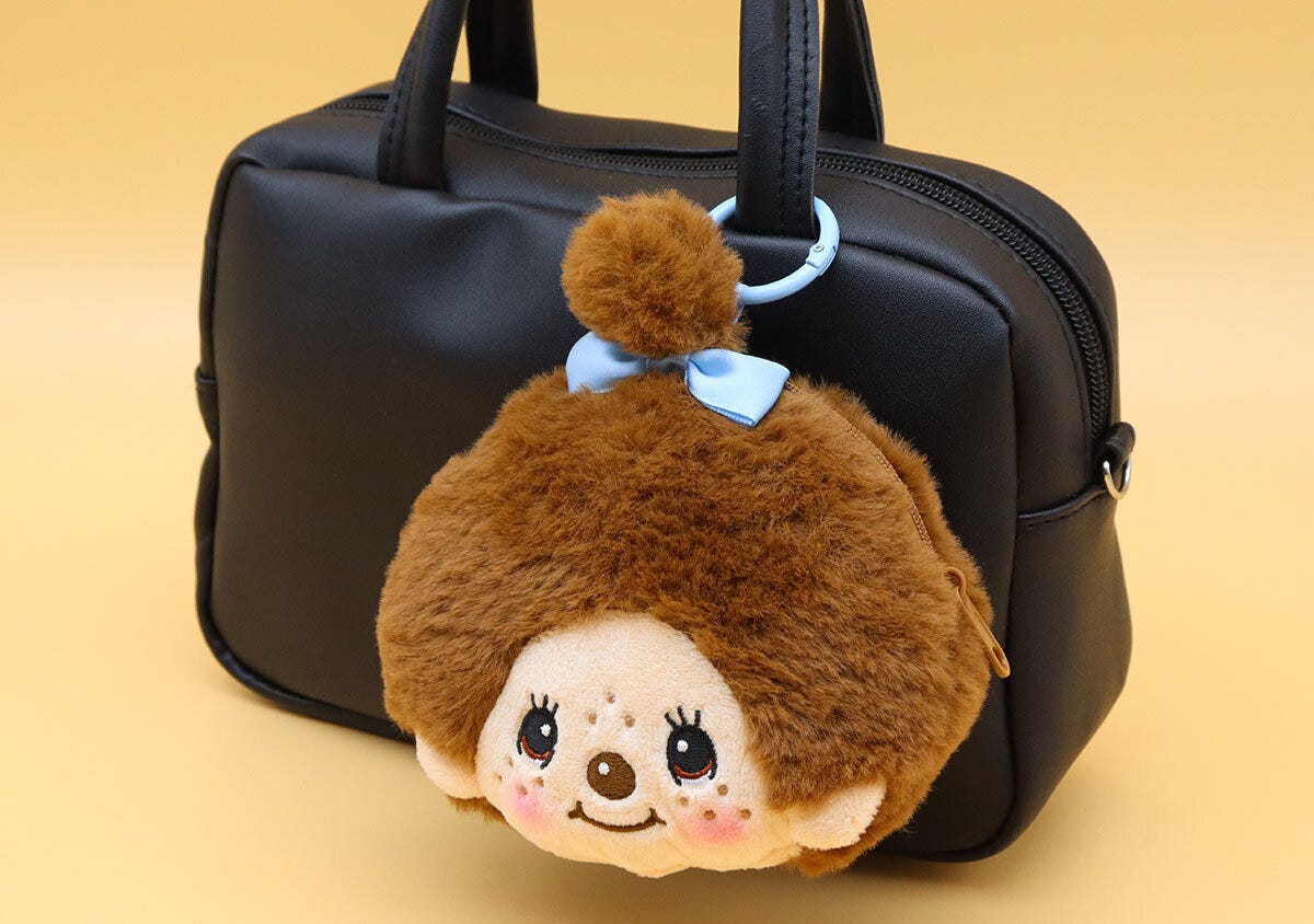 チャーム付き sweet付録モンチッチちゃんぬいぐるみポーチチャーム付き