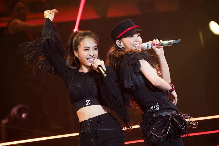 ジョリン・ツァイ、安室奈美恵さん/2018年9月15日開催「WE ◆ NAMIE HANABI SHOW」前夜祭より(提供写真)