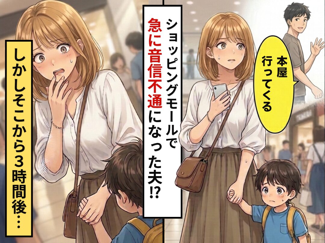 出先で…夫「本屋行ってくる」言い残して音信不通に！？だが3時間後⇒思わず【震えてしまう】事実が明らかになった話