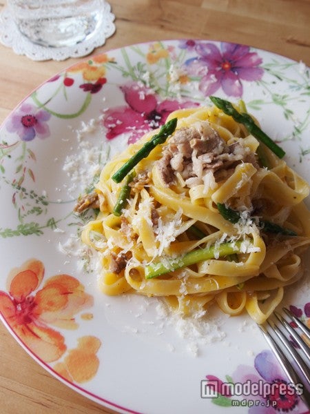 ■アスパラとパルミジャーノのカルボナーラ