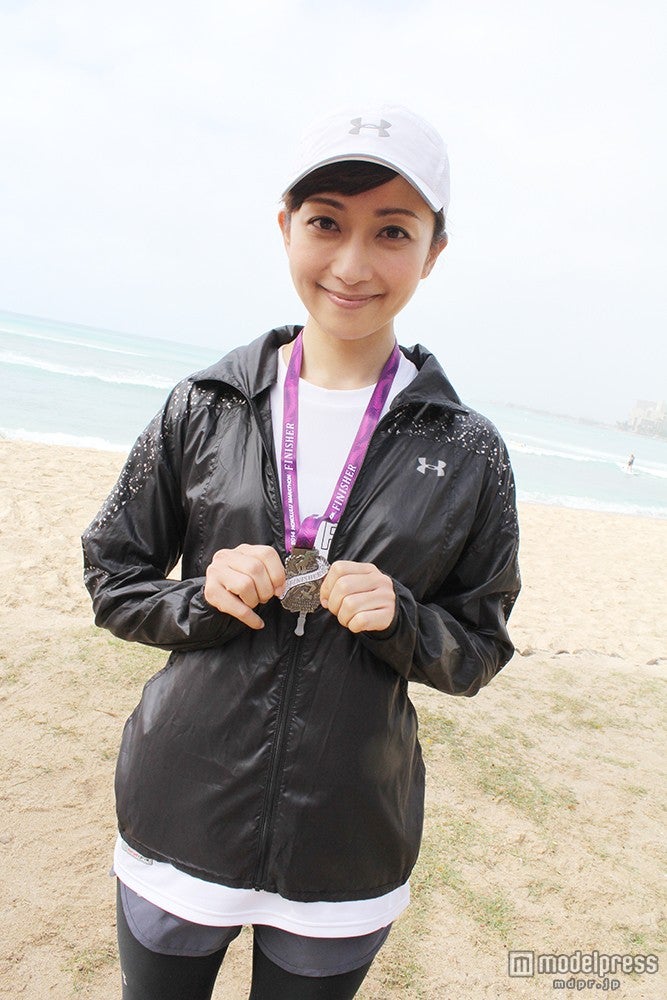 完走後、充実の表情を浮かべる持田香織