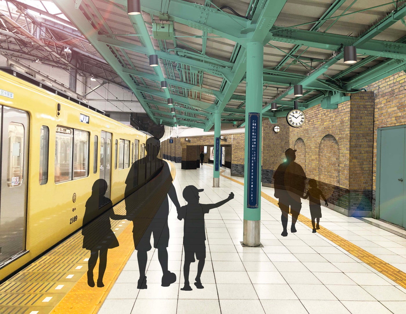 池袋駅1番ホーム（降車ホーム）イメージ／画像提供：西武鉄道