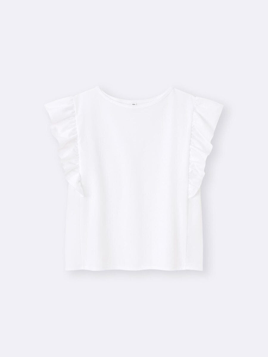 GUのドライフリルスリーブT