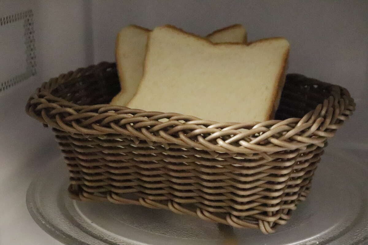 ダイソーのレンジ可能PP編み込みバスケットの使用例