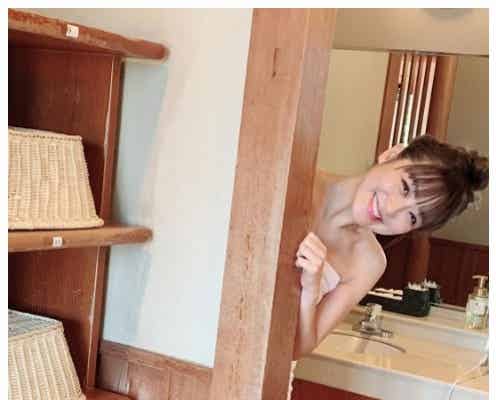 鈴木奈々、バスタオル1枚のセクシーショット披露
