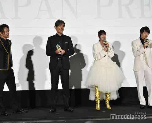 広瀬すず、KAT-TUN上田竜也のギャルピースに衝撃「可愛かった」櫻井翔が再現「そうじゃねえだろ?こうだろ!」<映画 ネメシス 黄金螺旋の謎>