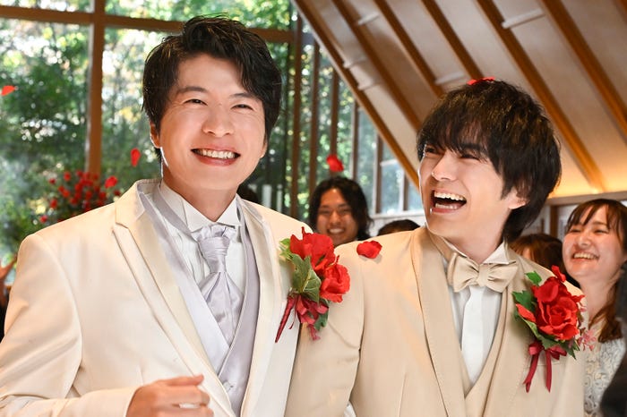 田中圭、林遣都「おっさんずラブ-リターンズ-」第6話(C)テレビ朝日