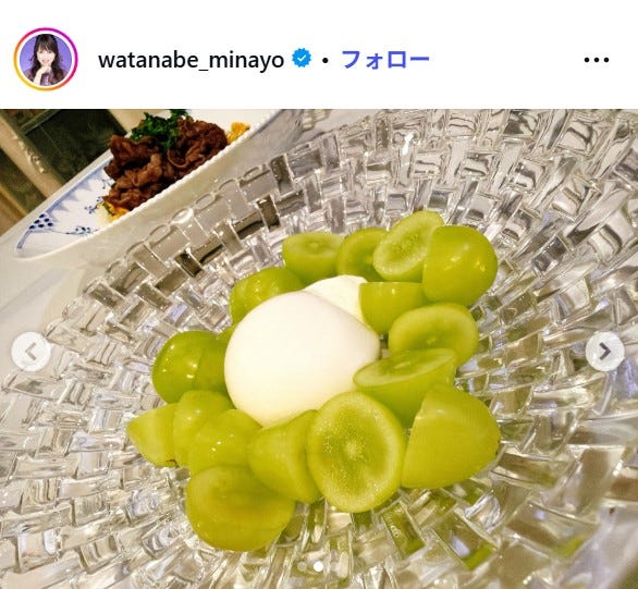 渡辺美奈代Instagramより