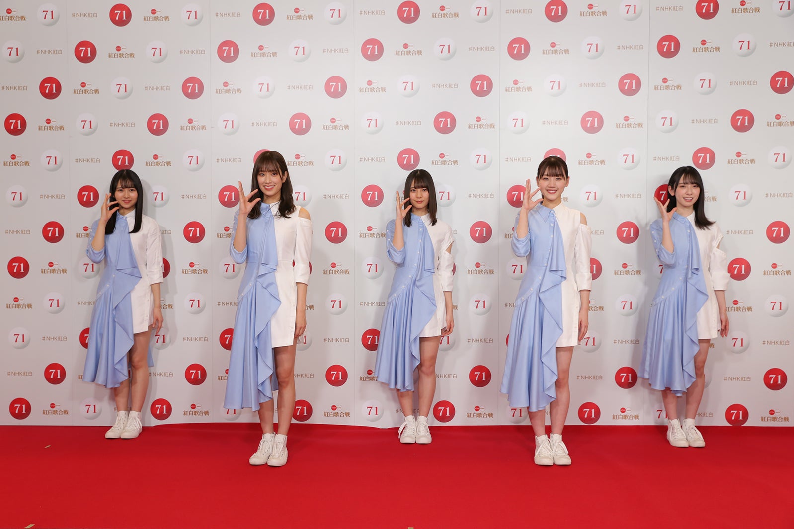 日向坂46／（左から）上村ひなの、佐々木久美、小坂菜緒、佐々木美玲、金村美玖（C）NHK