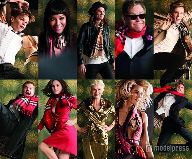 「バーバリー」2015年クリスマスキャンペーン参加セレブリティ