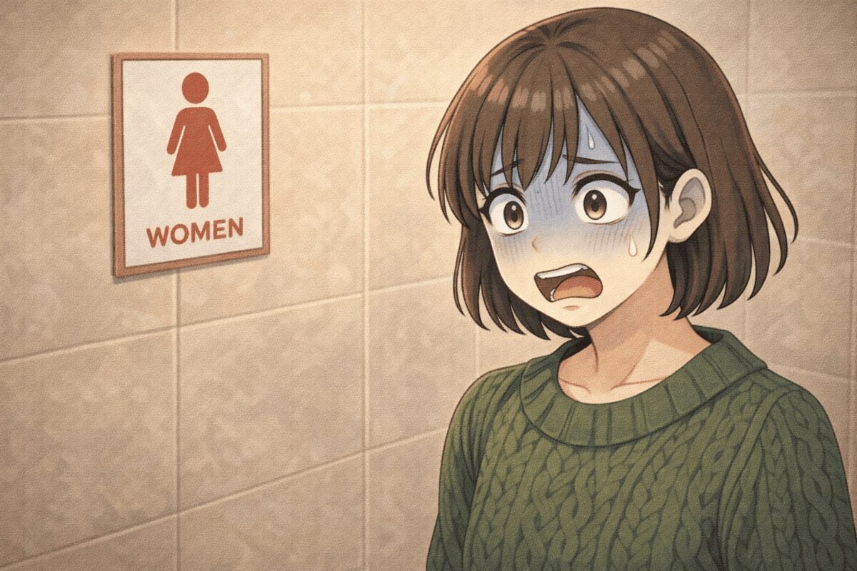 女子トイレでギョッとするイメージ