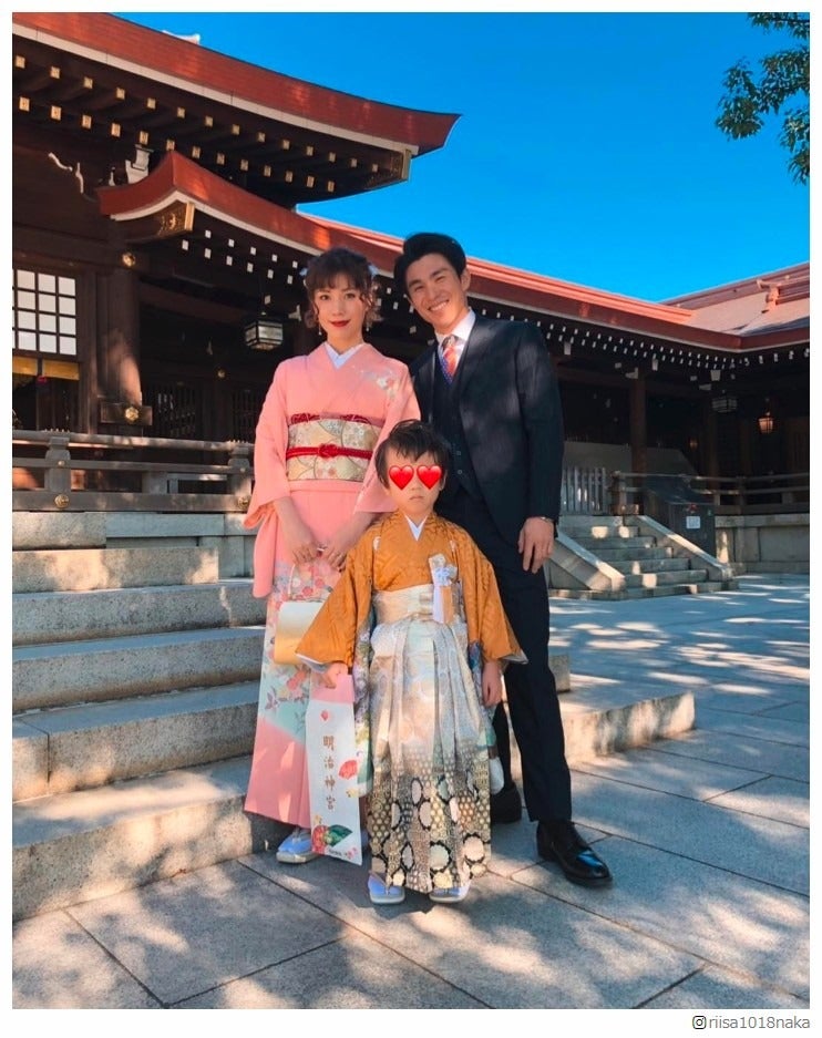 仲里依紗＆中尾明慶、息子の七五三を報告 家族3ショット公開
