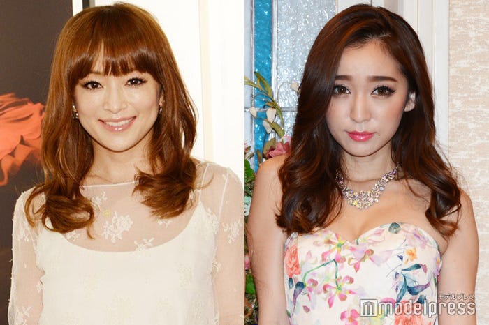 浜崎あゆみ(左)からバースデー祝福を受けた杉山佳那恵(右)/(C)モデルプレス