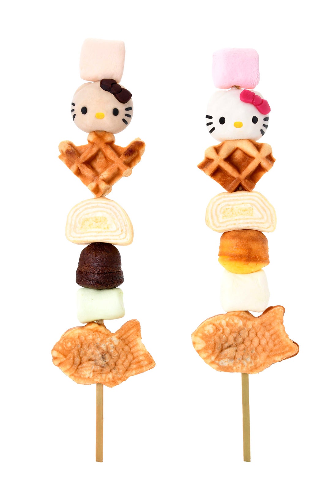 キティデザート串 各650円（C）2018 SANRIO CO., LTD.