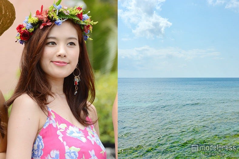 筧美和子、沖縄ビーチの絶景スポットを満喫